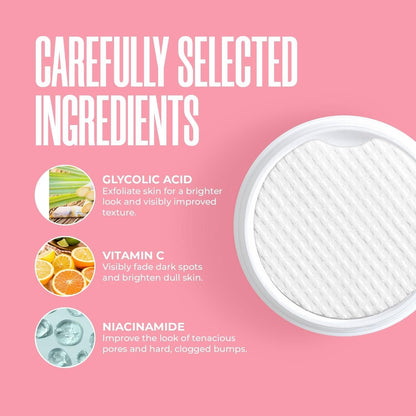 Gentle Skin Exfoliating Pads with Glycolic Acid