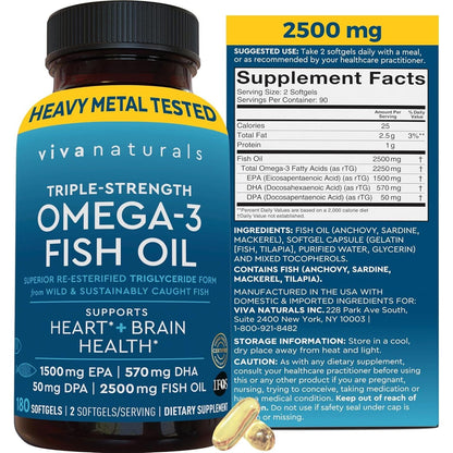 Premium Omega-3 Fish Oil Softgels for Heart Health - Mycosmeticslondon