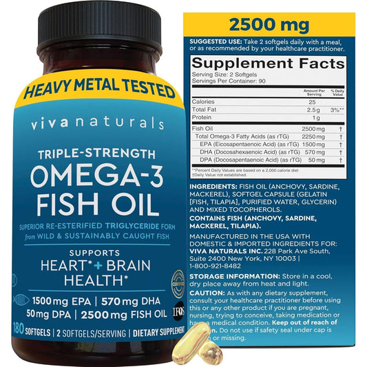 Premium Omega-3 Fish Oil Softgels for Heart Health - Mycosmeticslondon