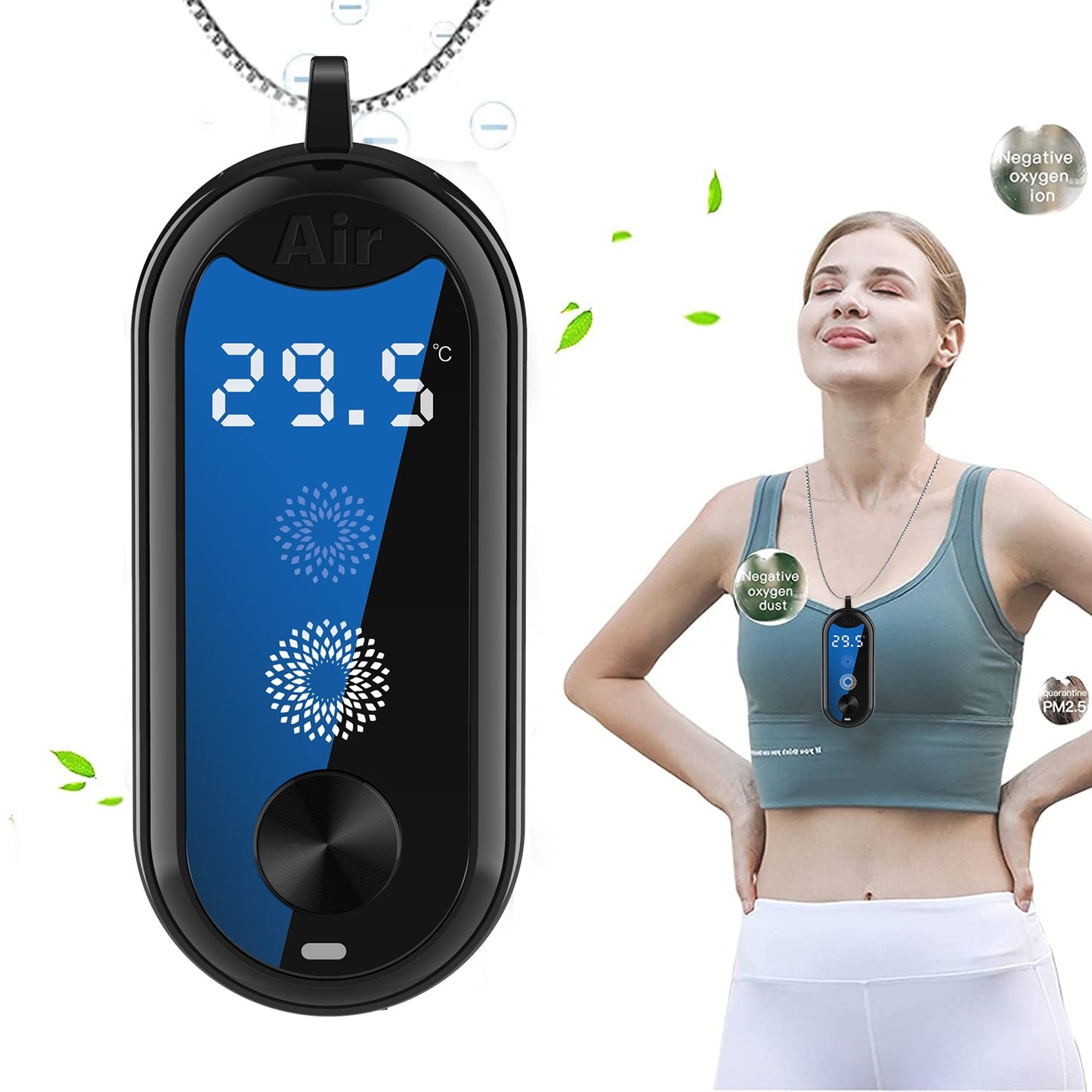 Compact Personal Air Cleaner Necklace Purifier