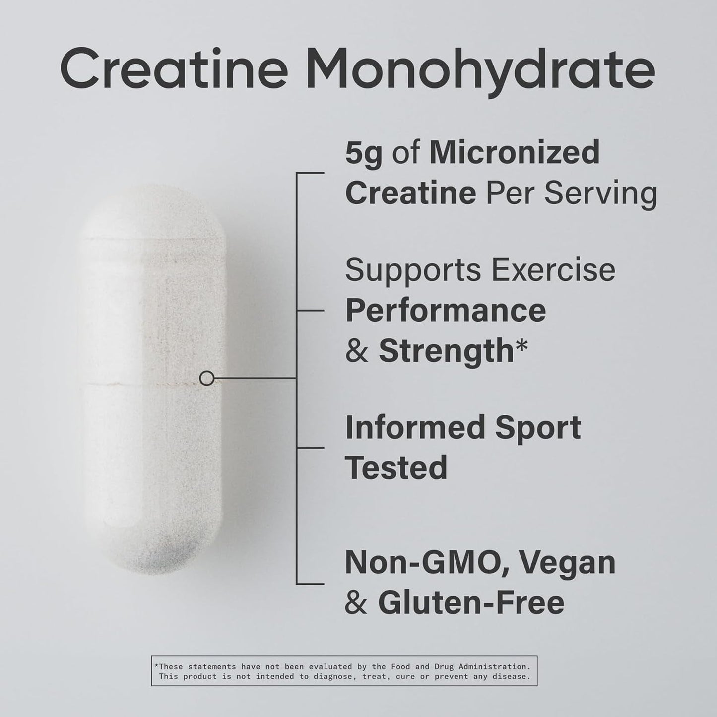 Pure Vegan Creatine Capsules for Muscle Growth