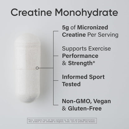 Pure Vegan Creatine Capsules for Muscle Growth