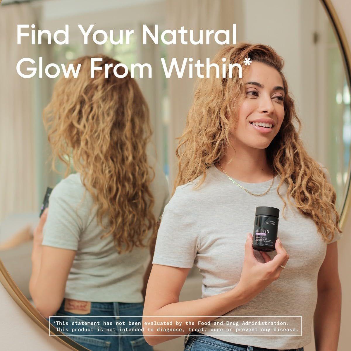 Premium Vegan Biotin Softgels with Coconut Oil