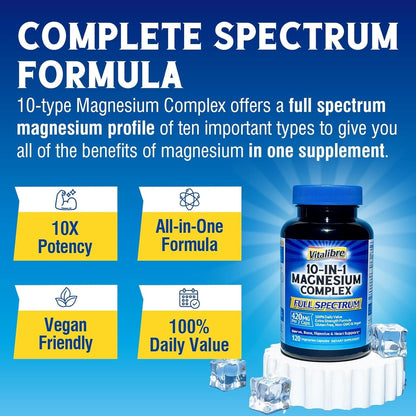 Best Magnesium Supplement 120 Capsules - Sleep Aid