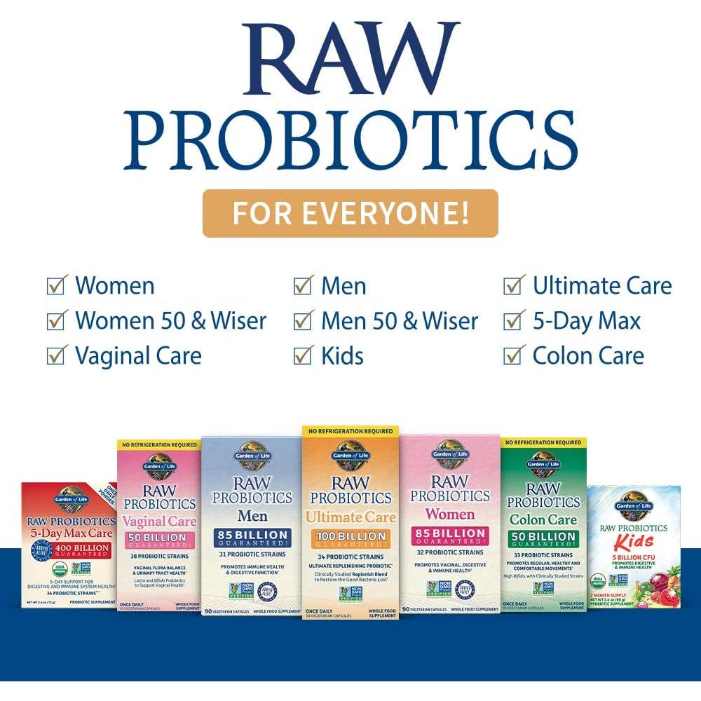 Natural Probiotics for Women - 30 Capsules, 50 Billion CFU