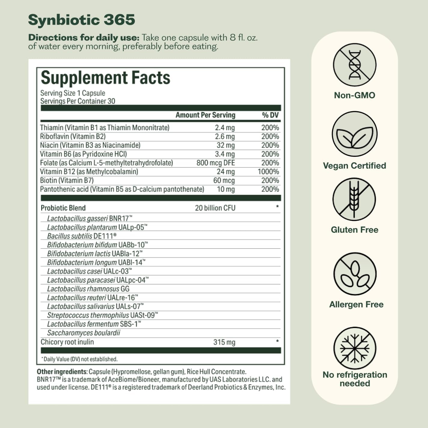 Probiotic Gut Health Supplement 30 Capsules