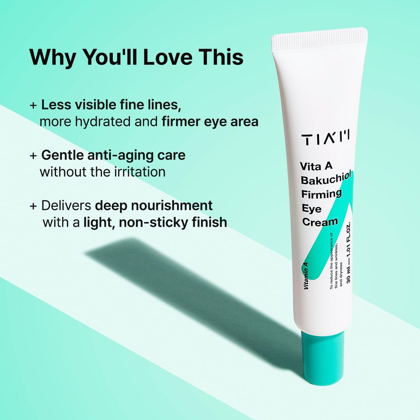Anti Aging Eye Cream with Bakuchiol - Reduces Puffiness