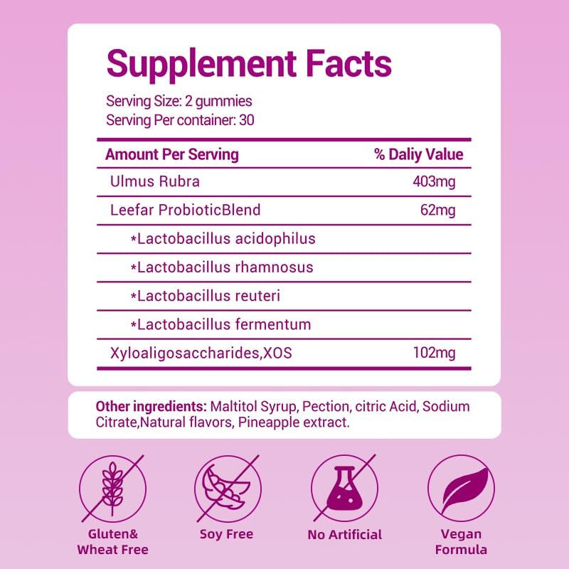 Natural Women's Vaginal Health Gummies with Probiotics