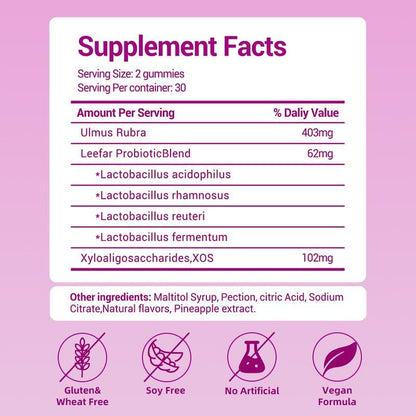 Natural Women's Vaginal Health Gummies with Probiotics