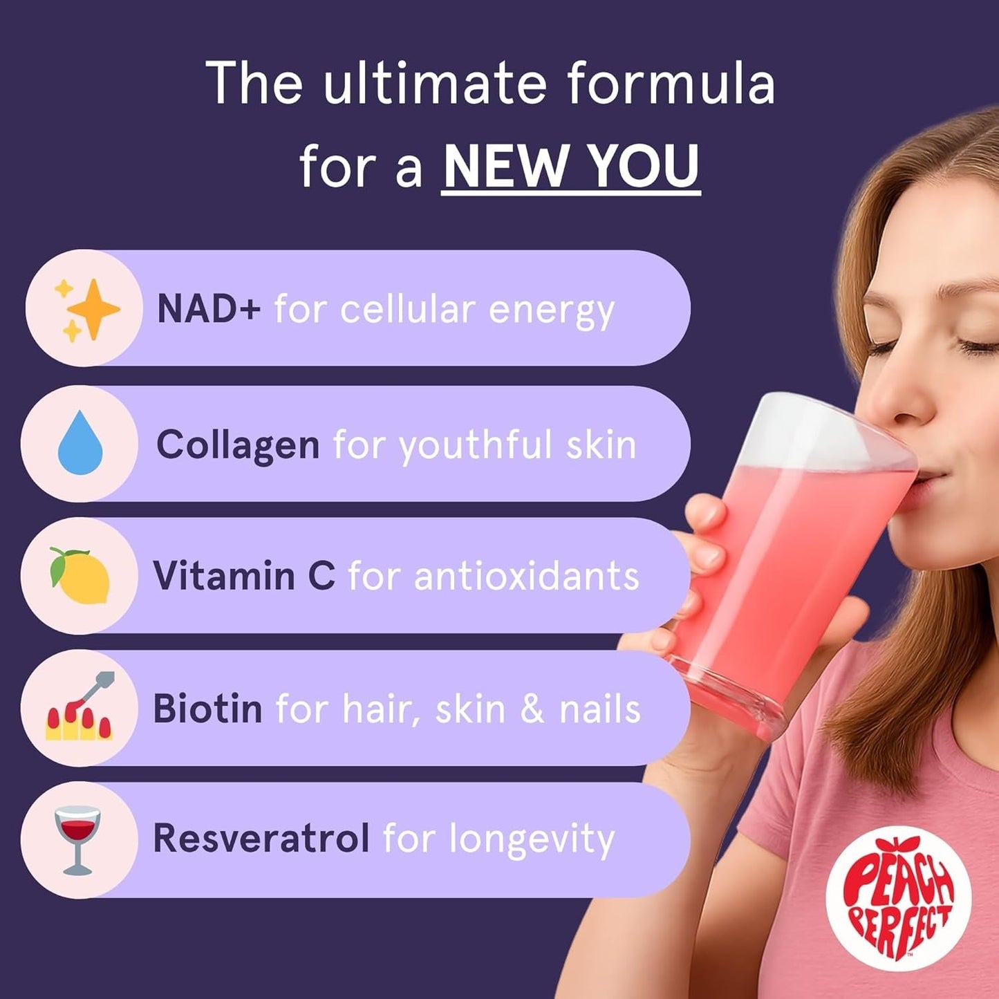 Natural Anti Aging Collagen Energy Supplement Powder