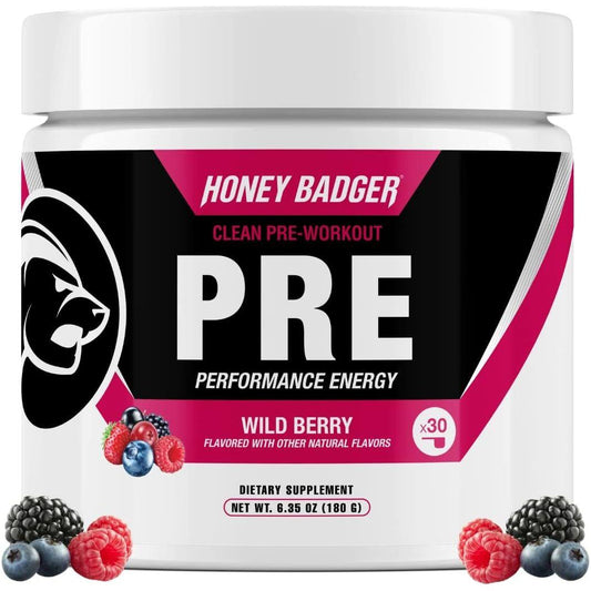 Natural Pre Workout Powder Wild Berry 180g Zero Sugar Booster - Mycosmeticslondon
