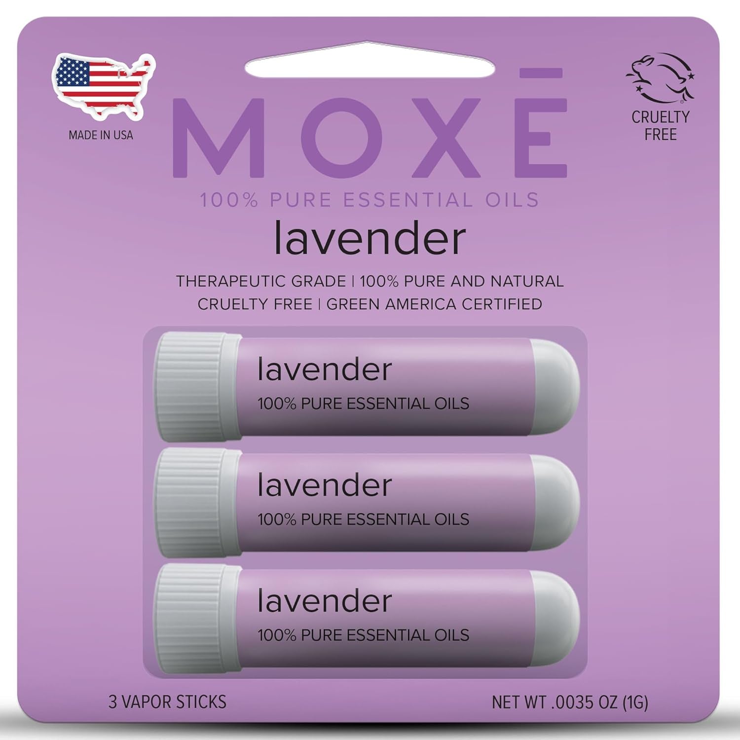 Natural Lavender Oil Stress Relief Inhalers 3 Pack - Mycosmeticslondon