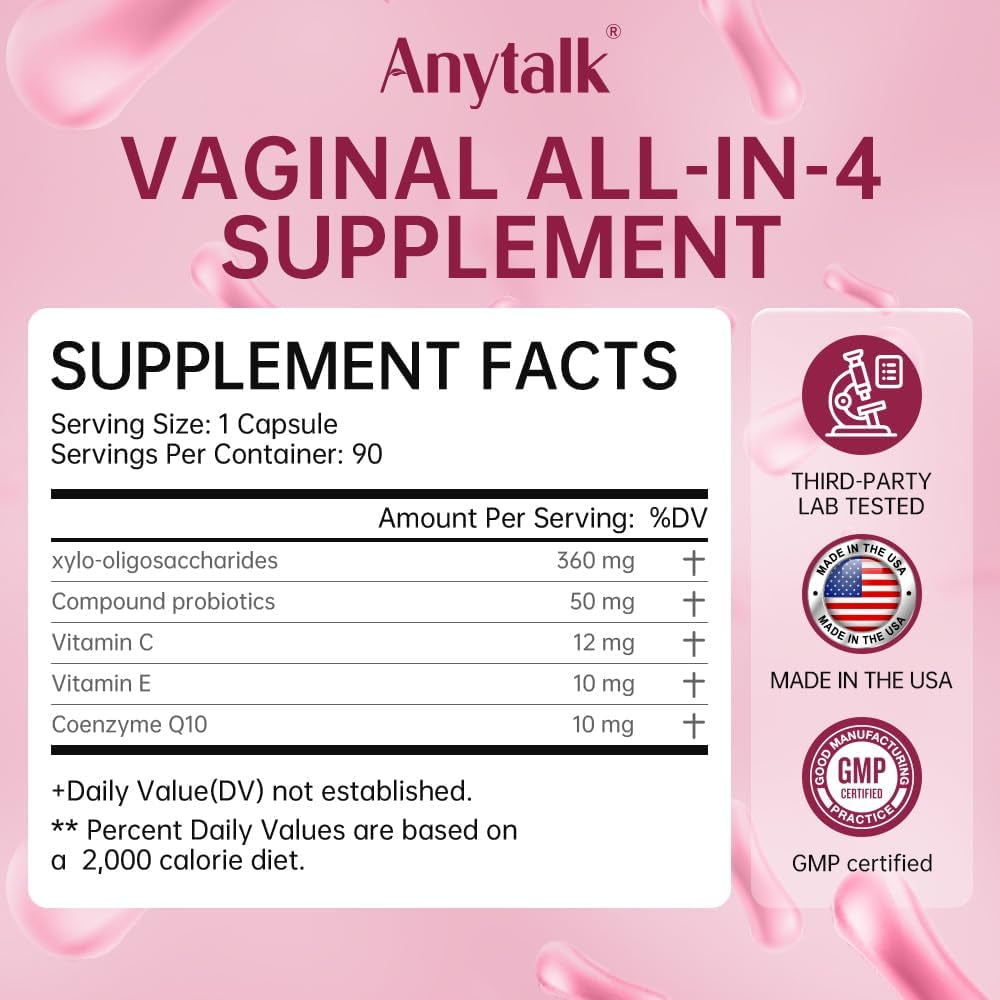 Natural Vaginal Health Supplement - 90 Capsules