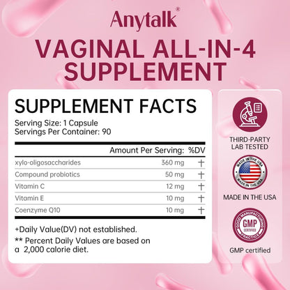 Natural Vaginal Health Supplement - 90 Capsules