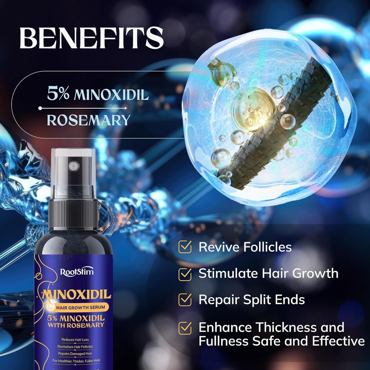 Strong Hair Regrowth Serum for Men and Women