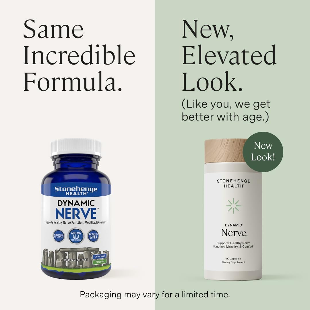 Natural Nerve Support Dietary Supplement Capsules