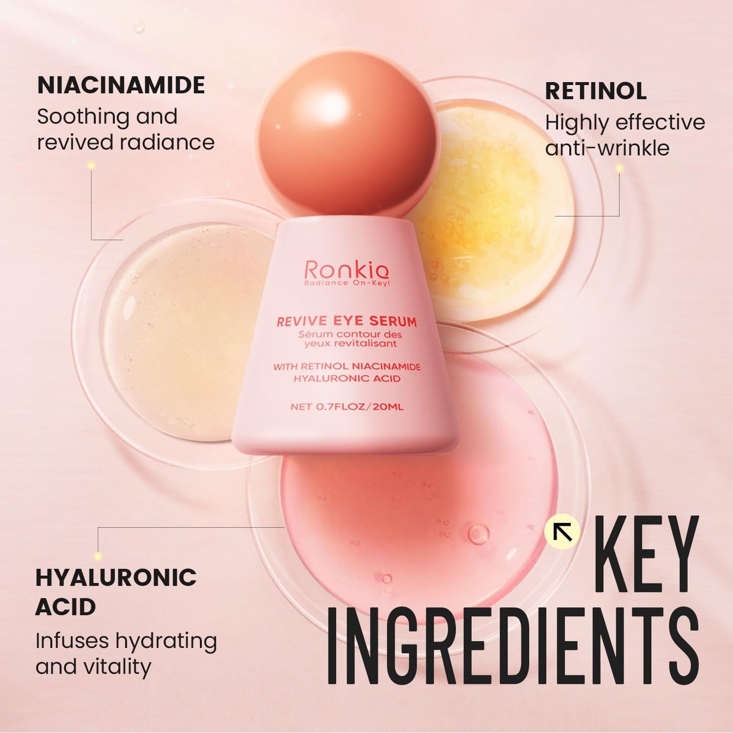 Anti Aging Eye Cream with Retinol and Niacinamide Serum