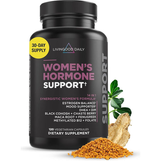 Natural Women's Hormone Balance Supplement - 120 Capsules - Mycosmeticslondon