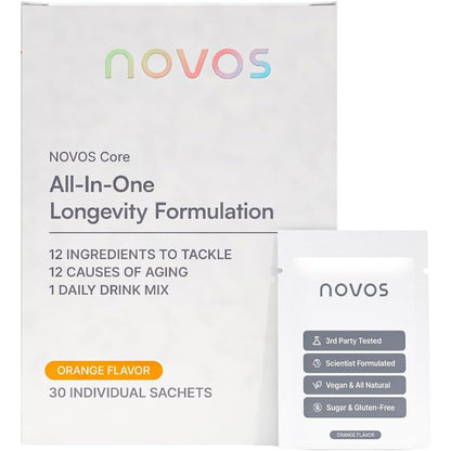Natural Anti Aging Supplement - 30 Orange Flavor Sachets - Mycosmeticslondon