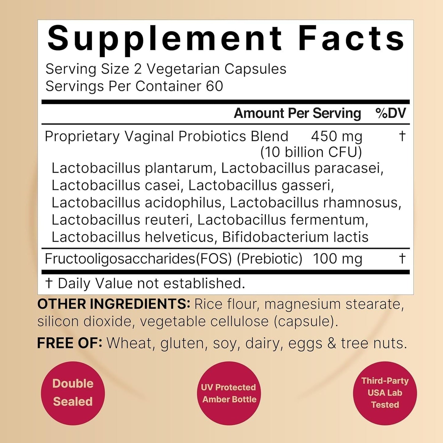 Women's Probiotic Supplement for Vaginal Health
