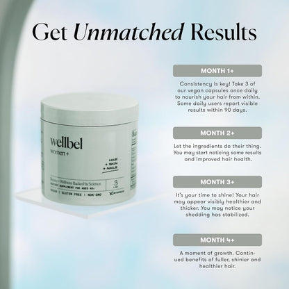 Natural Hair Skin Nails Vitamins for Women Over 40