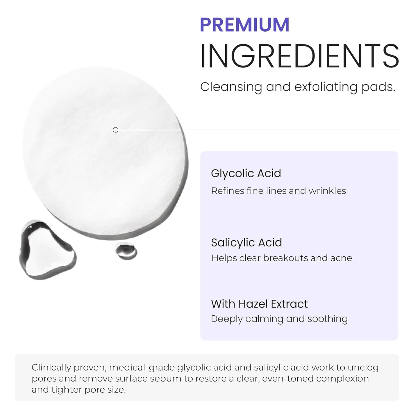 Gentle Daily Exfoliating Face Pads - 60 Count