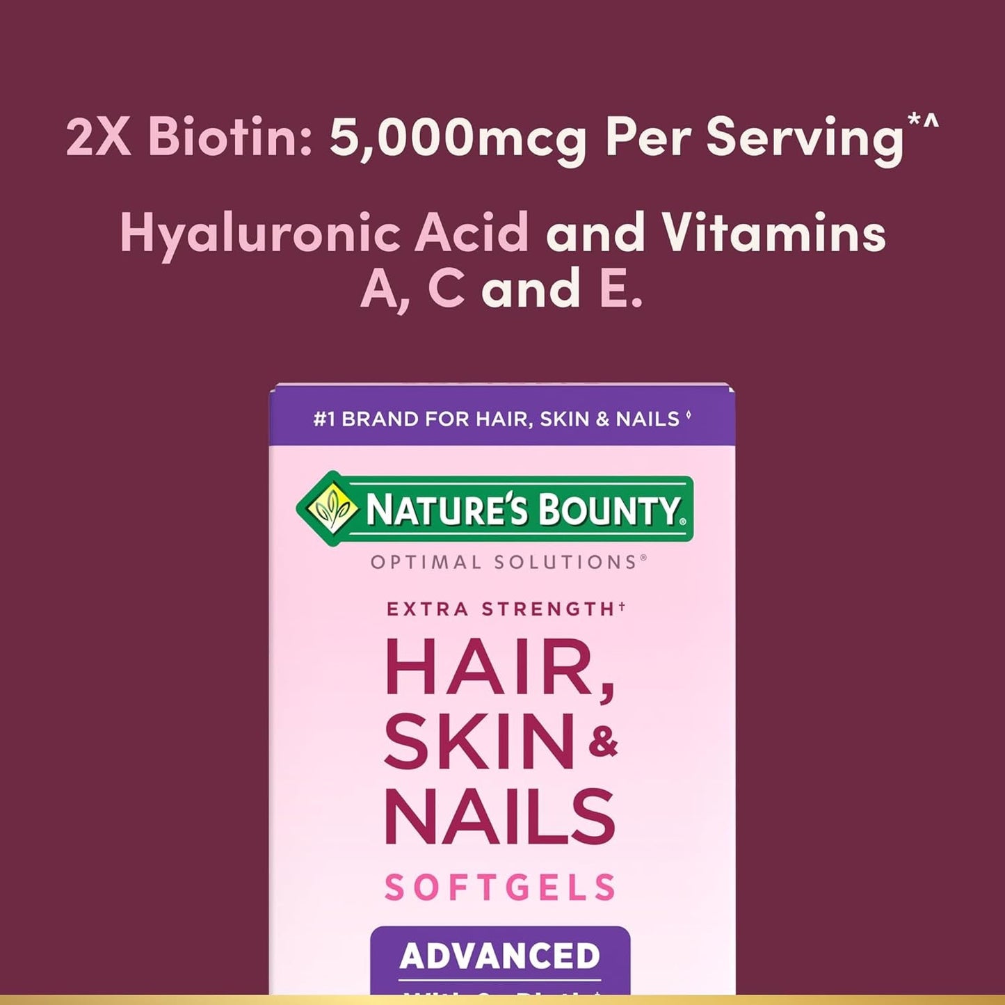 Premium Hair Skin Nails Vitamins with Biotin