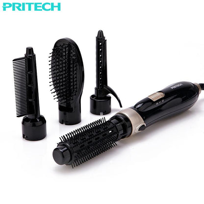 Pro 4-in-1 Hair Styler Kit with Hot Brush & Curler