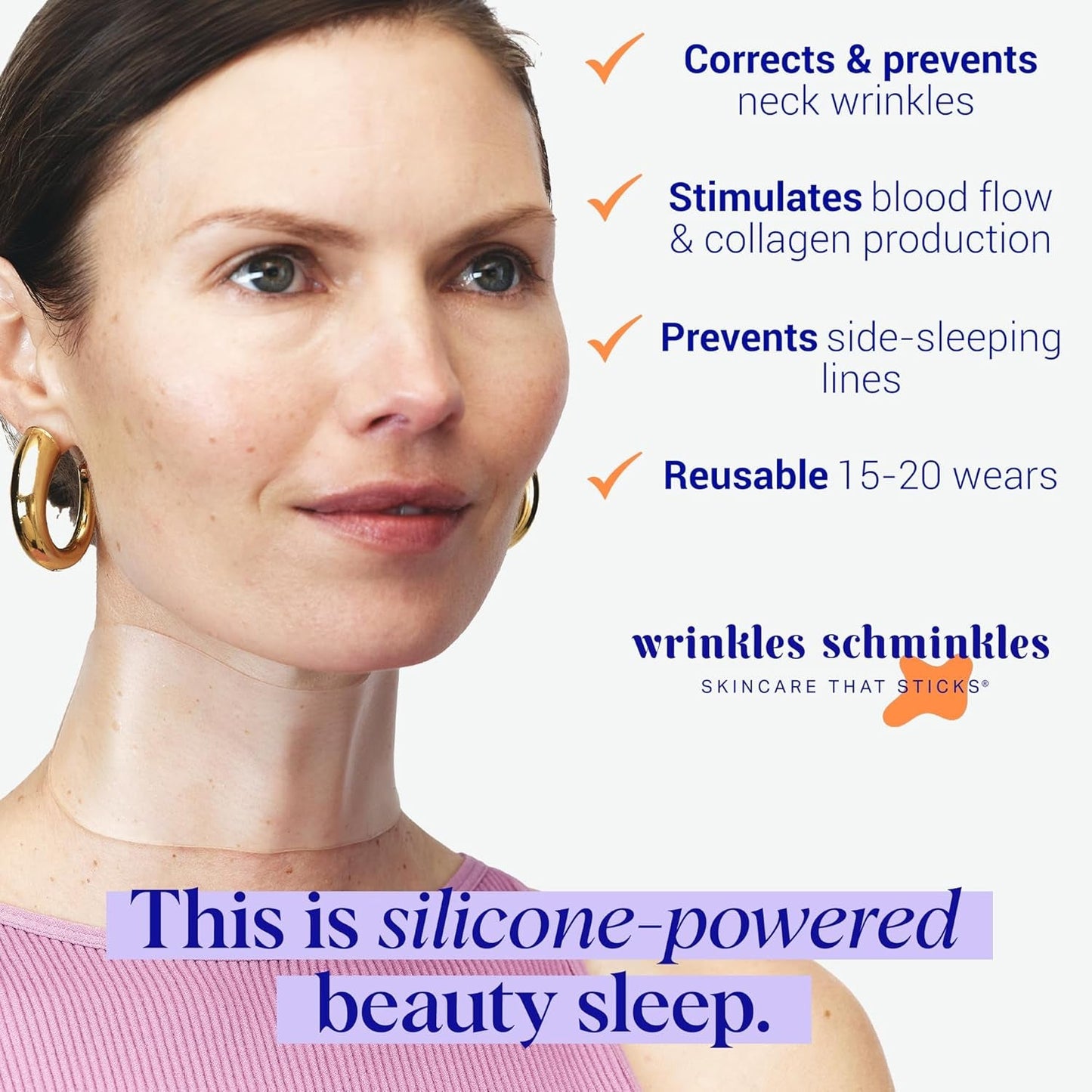 Smooth Neck Wrinkle Stickers - Reusable Silicone Patches