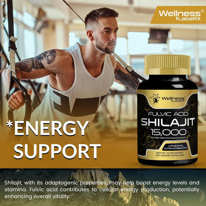 Powerful Shilajit 15000MG Capsules - Natural Energy Booster