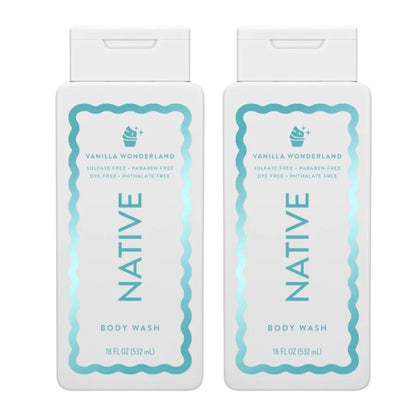 Natural Vanilla Moisturizing Body Wash 2 Pack - Mycosmeticslondon