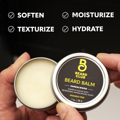 Natural Beard Care Kit - Beard Growth Set with Oil & Balm