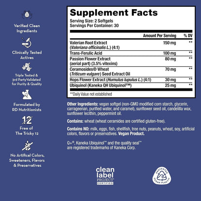 Natural Nighttime Sleep Aid Softgels for Skin Renewal