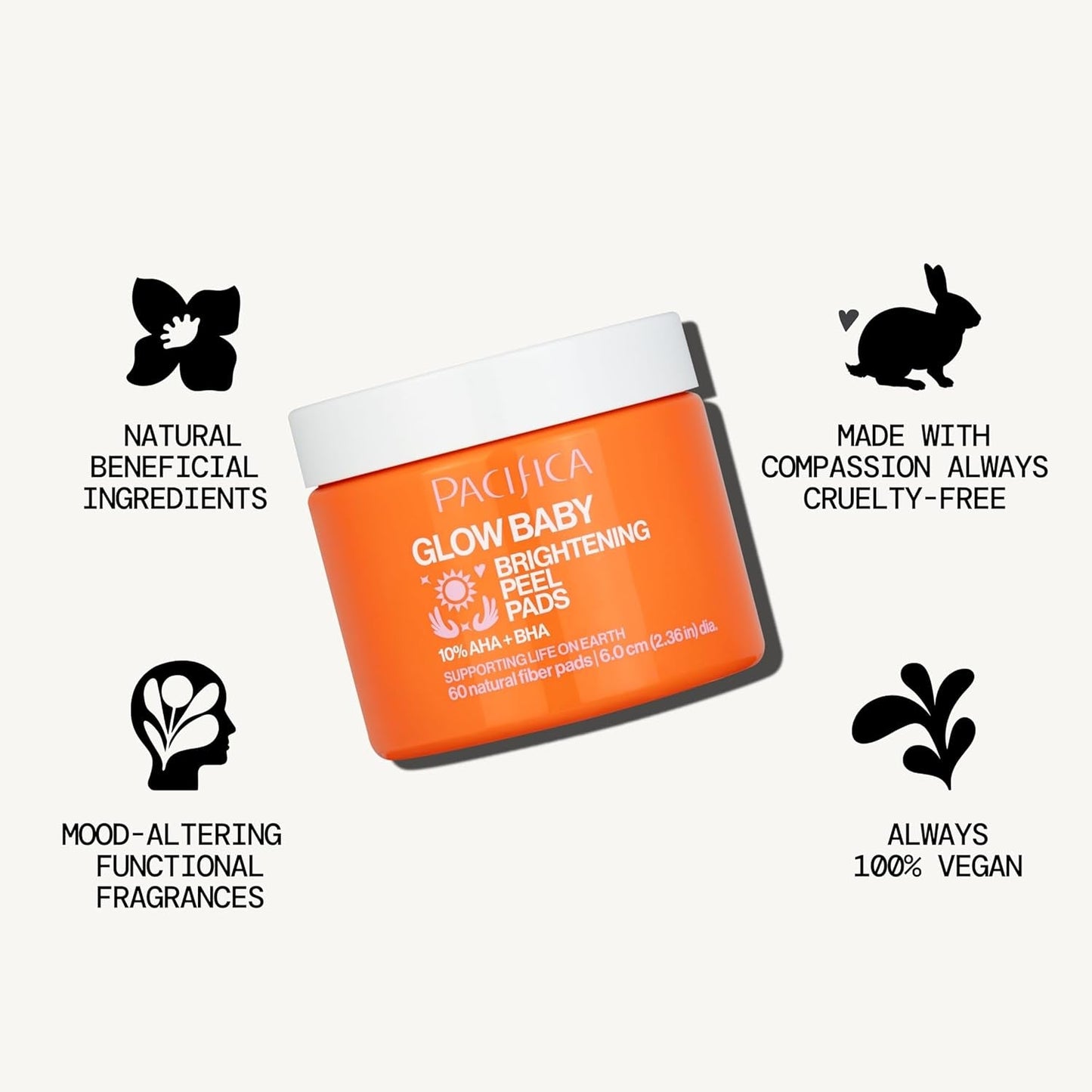 Natural Glow Exfoliating Face Pads 60 Count