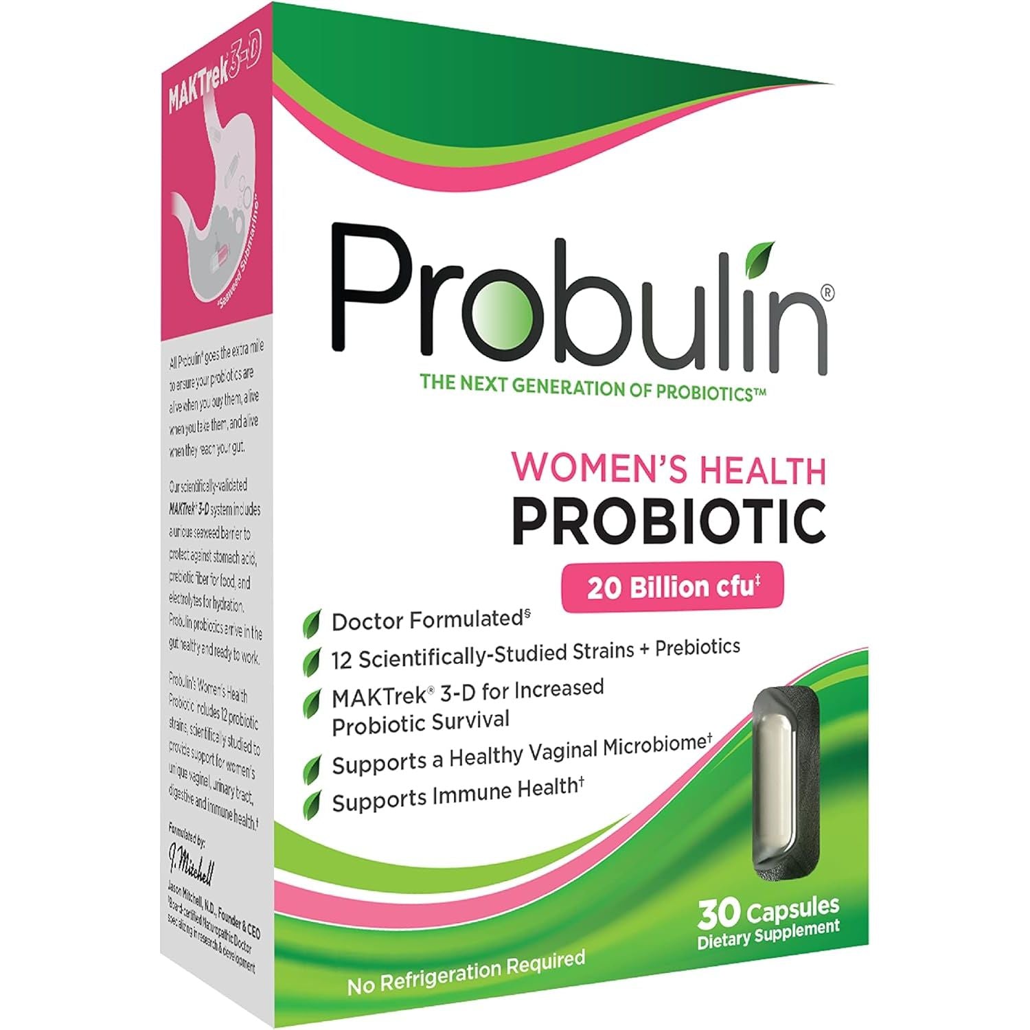 Women's Probiotic Supplement 20B CFU 30 Count - Mycosmeticslondon