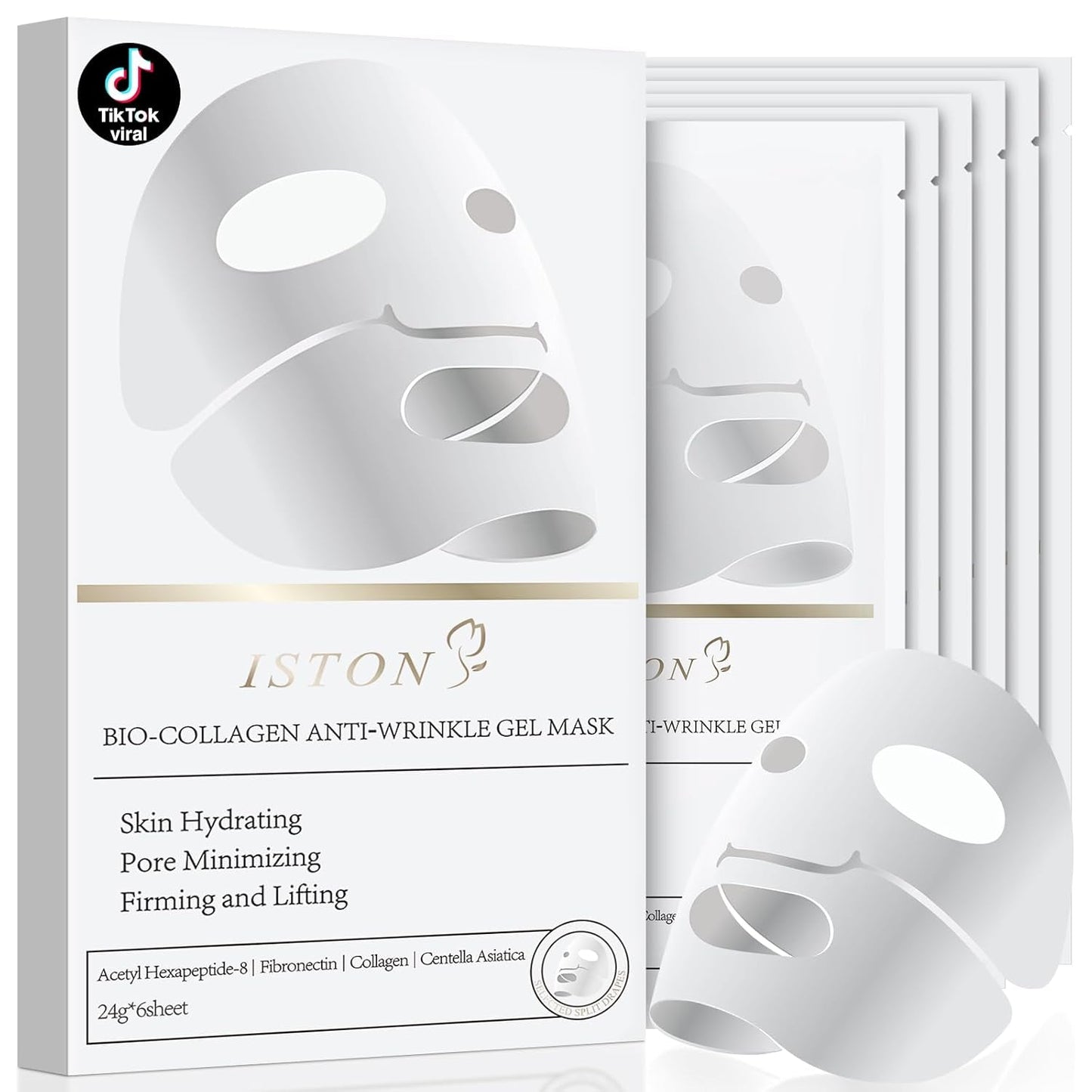 Nourishing Collagen Face Mask - 6 Pack, Hydrating & Anti-Aging - Mycosmeticslondon