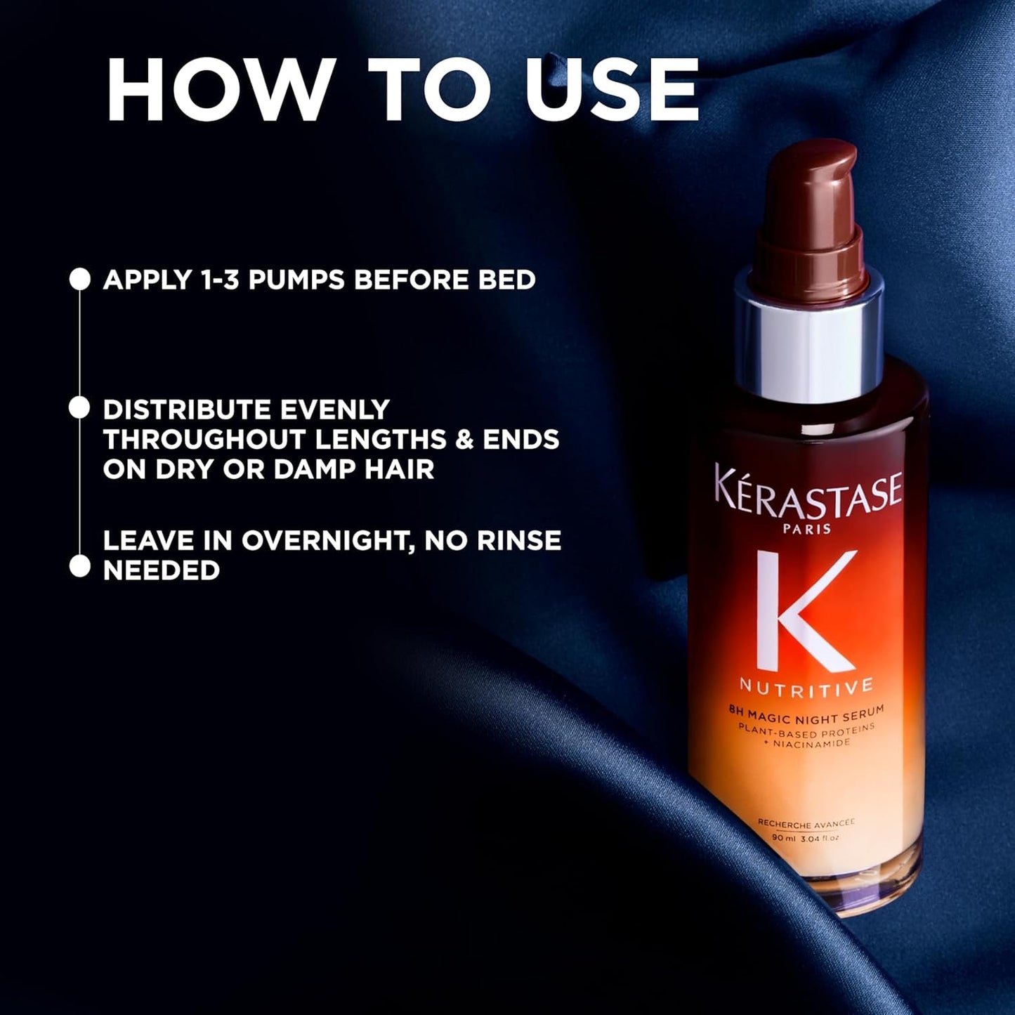 Hydrating Night Hair Serum for Softness and Glow
