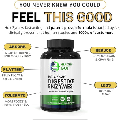 Natural Digestive Enzyme Supplement - 180 Capsules