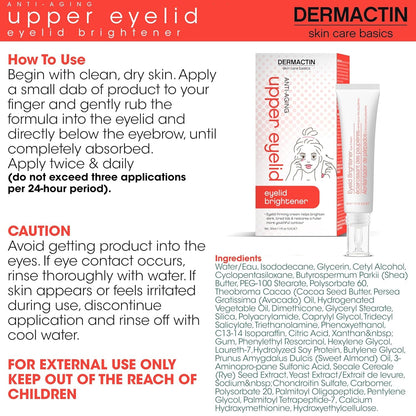 Firming Upper Eyelid Cream for Sagging Lids