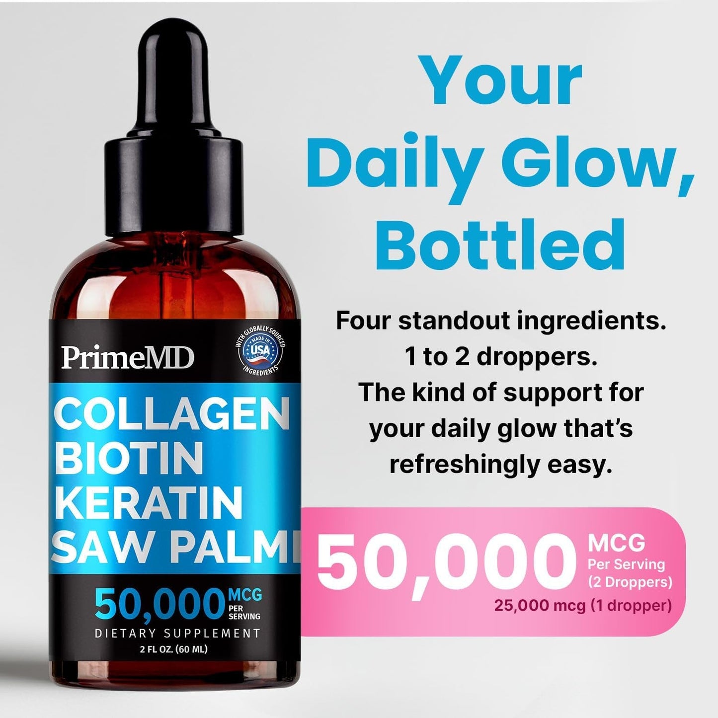 Natural Hair Skin Nail Vitamin Supplement Liquid