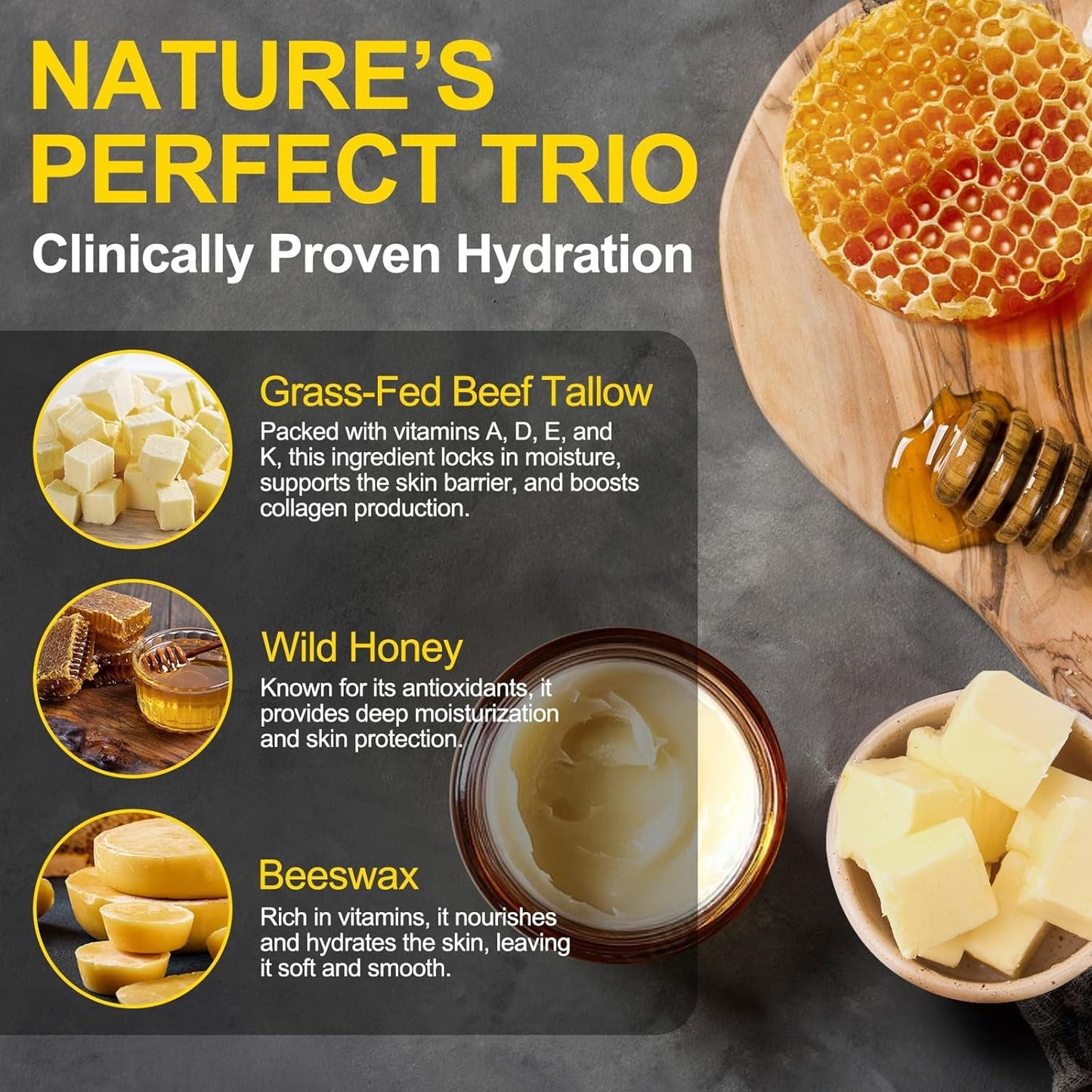Natural Honey Face and Body Moisturizer Cream