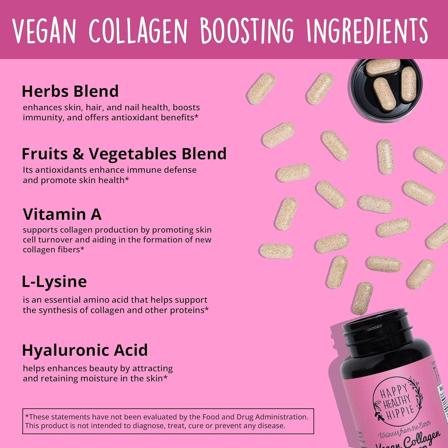 Natural Vegan Collagen Booster Tablets