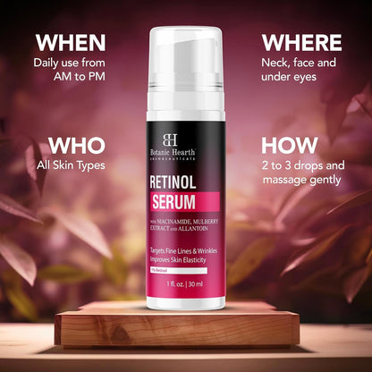 Natural Anti Aging Face Serum with Retinol 30ml