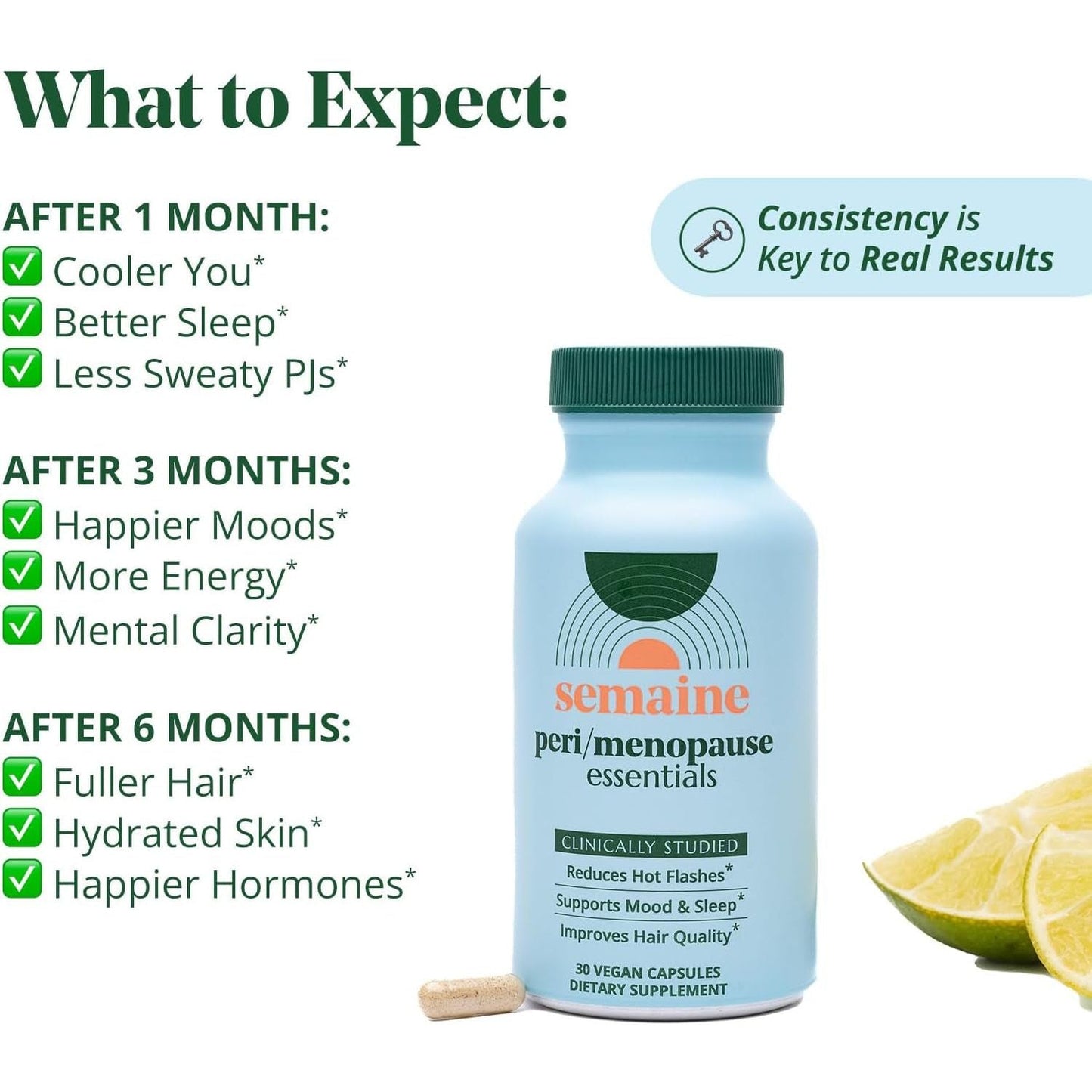 Menopause Relief Supplements - 30 Capsules Natural Support
