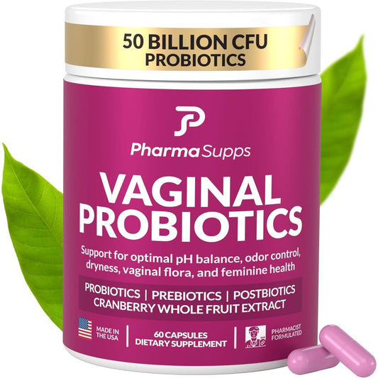 Natural Vaginal Health Probiotics 50B CFU + Cranberry - Mycosmeticslondon