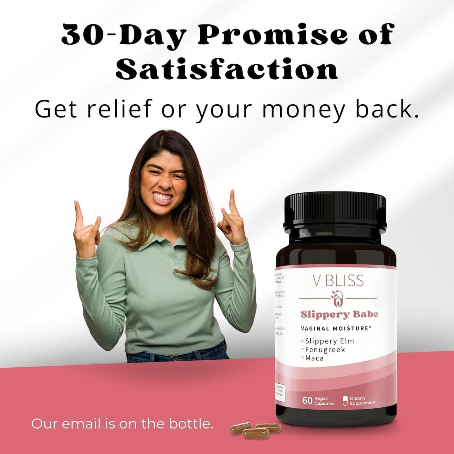 Natural Vaginal Dryness Relief Supplement - 60 Capsules