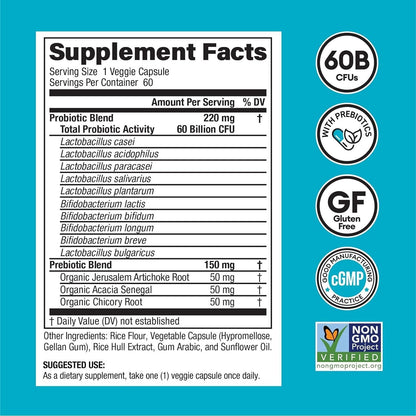 Ultra Strength Probiotic Supplement 60 Billion CFU