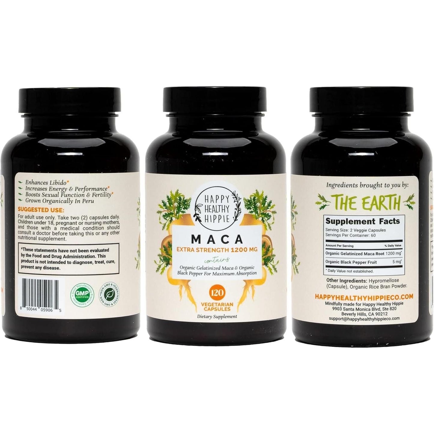 Natural Energy Boosting Maca Root Capsules for Women