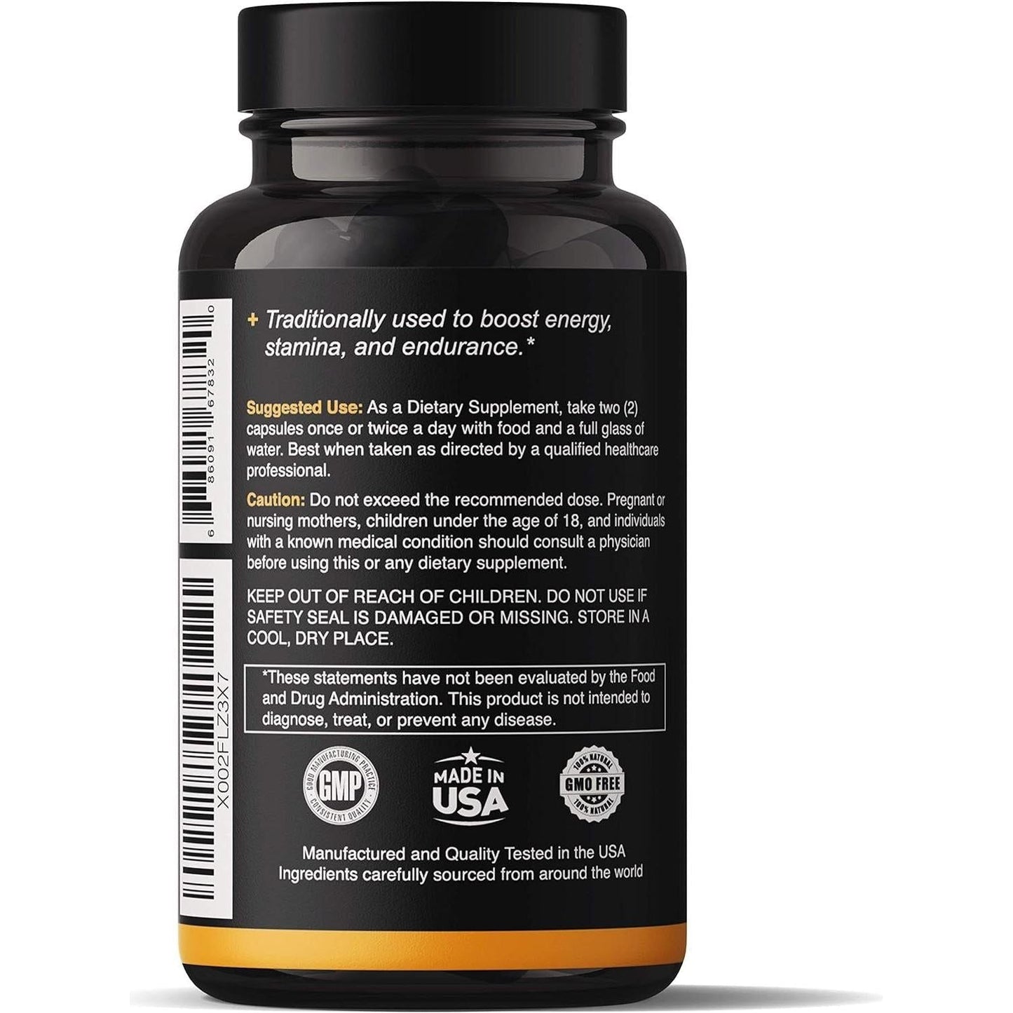 Pure Maca Root Supplement Capsules - 1500mg High Potency Energy Booster