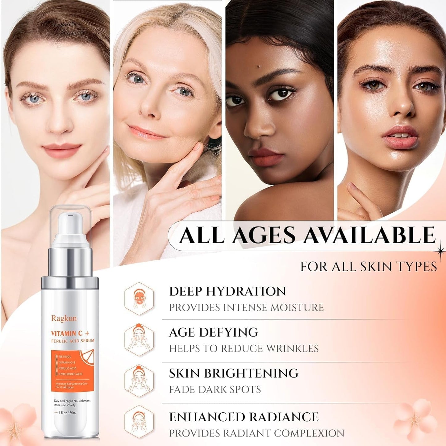 Natural Vitamin C Face Serum 20% - Anti Aging Moisturizer